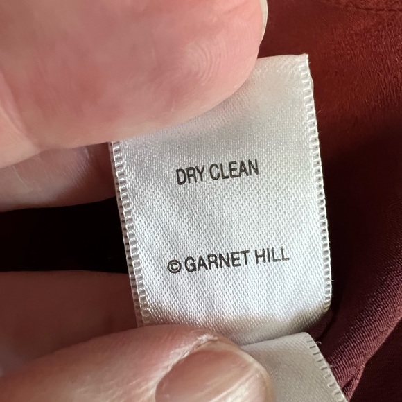 Garnet Hill, wine paisley dress, pockets - Picture 6 of 10